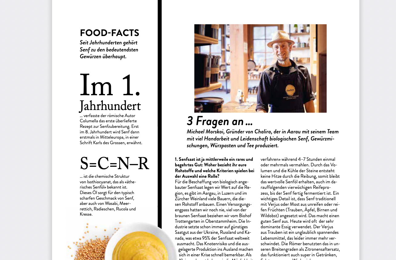 Unser Senf im Magazin "Kochen" 02/2023