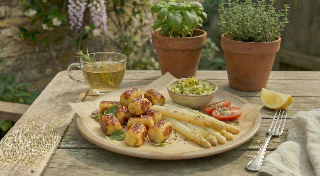 Rezept Süsskartoffel-Kroketten mit Guacamole und gebackenem Spargel