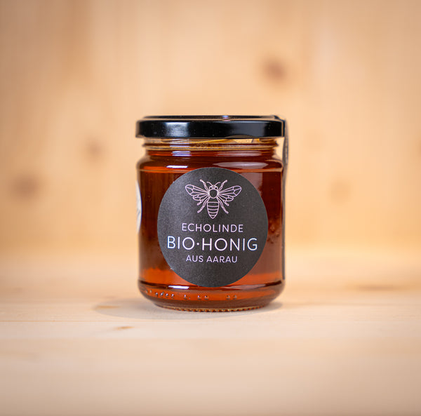 Bio-Honig Echolinde aus Aarau 250 ml dunkel im Glas
