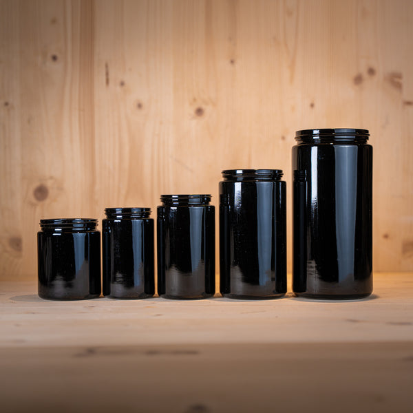 Mirom Violettgläser Weithalsdosen Sortiment