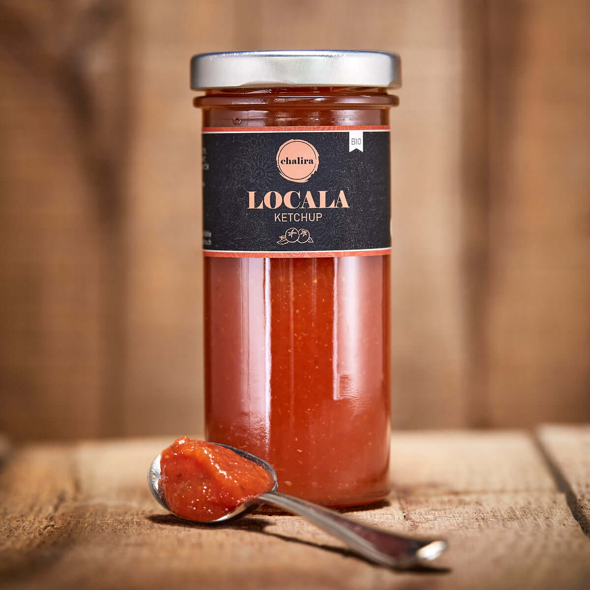 Locala Ketchup mit Löffel